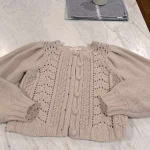 Loveshackfancy Cream Cardigan. Like New Condition